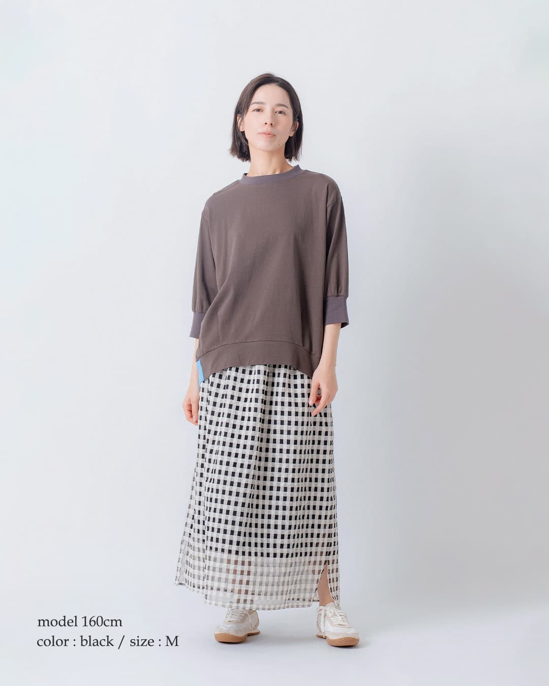 kelenシアー チェック ストレート シルエット スカート WISS lkl26ssk2053