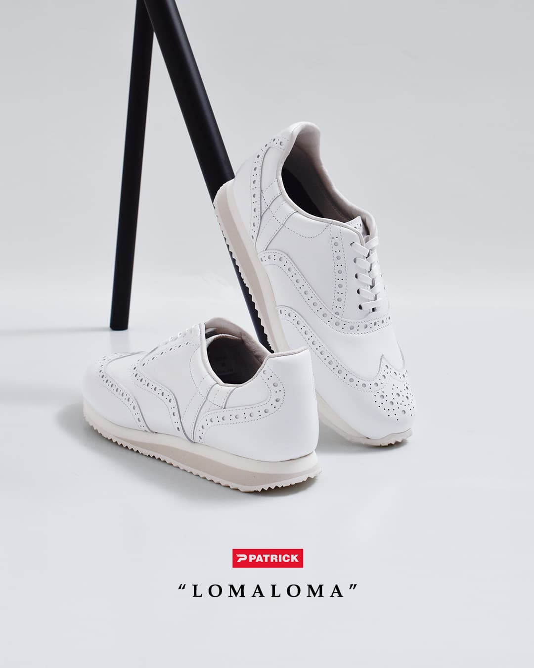 PATRICKロマロマ レザーアッパー メダリオン ローカット スニーカー “LOMALOMA” lomaloma