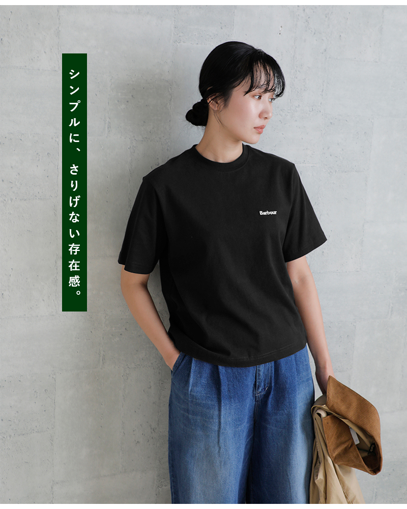 Barbour(バブアー)マージョリーコットンロゴ刺繍TシャツMARJORIET-SHIRTlts0707