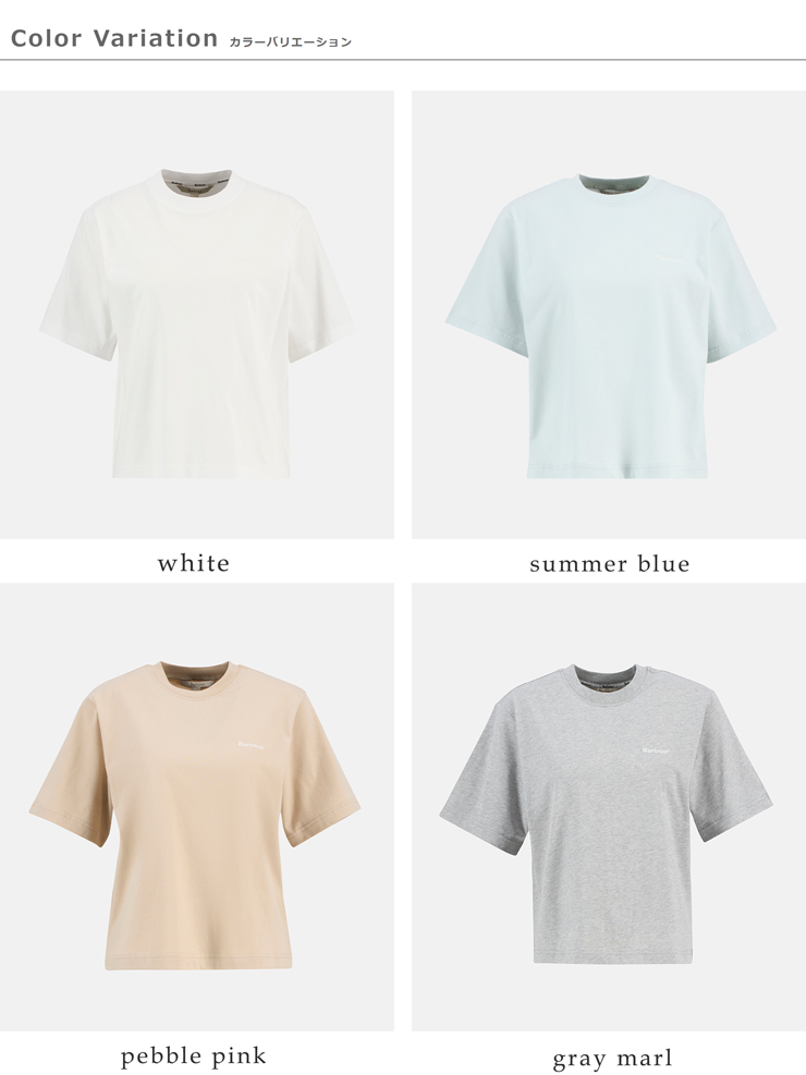 Barbour(バブアー)マージョリーコットンロゴ刺繍TシャツMARJORIET-SHIRTlts0707