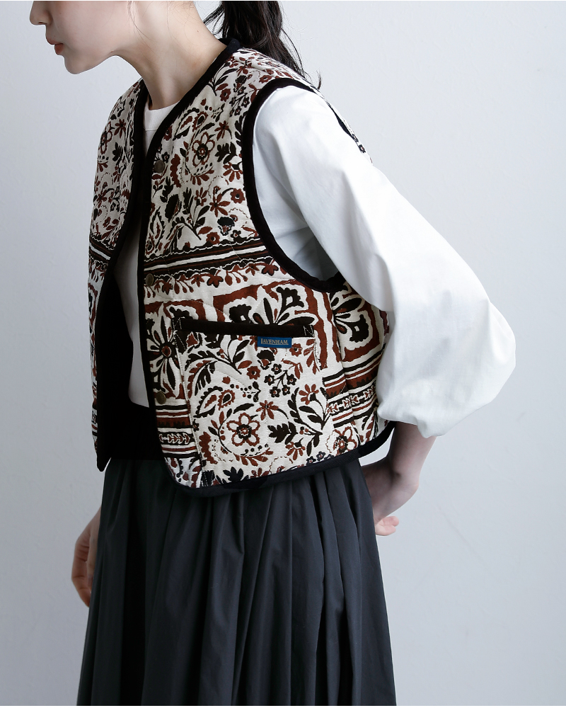 LAVENHAM(ラベンハム)ジャカード クロップド ソーンハム ジャケット JACQUARD CROPPED THORNHAM WOMENS lv13128