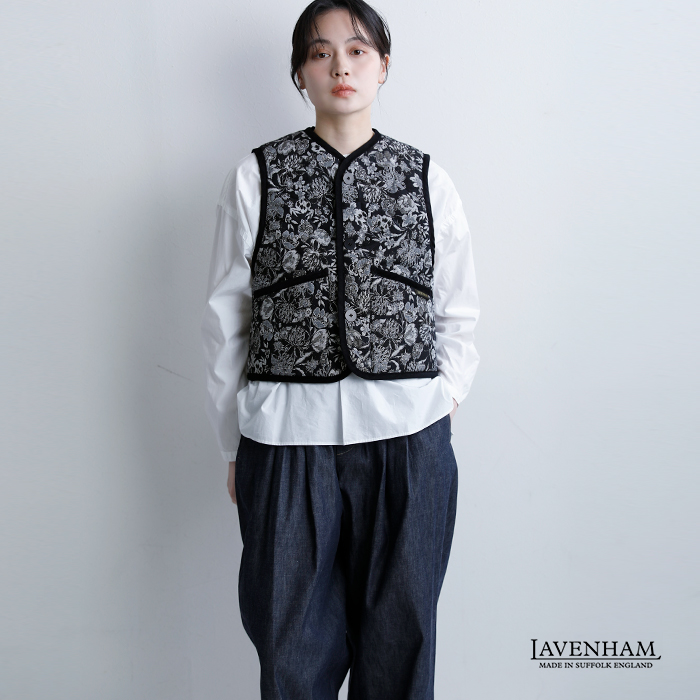 LAVENHAM(ラベンハム)ジャカード クロップド ソーンハム ジャケット BLACK EDITION JACQUARD CROPPED THORNHAM WOMENS lv13144