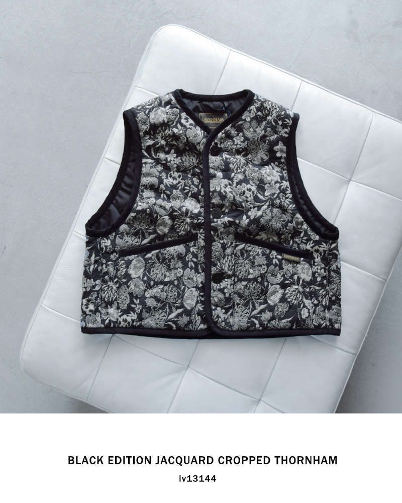 LAVENHAM(ラベンハム)ジャカード クロップド ソーンハム ジャケット BLACK EDITION JACQUARD CROPPED THORNHAM WOMENS lv13144