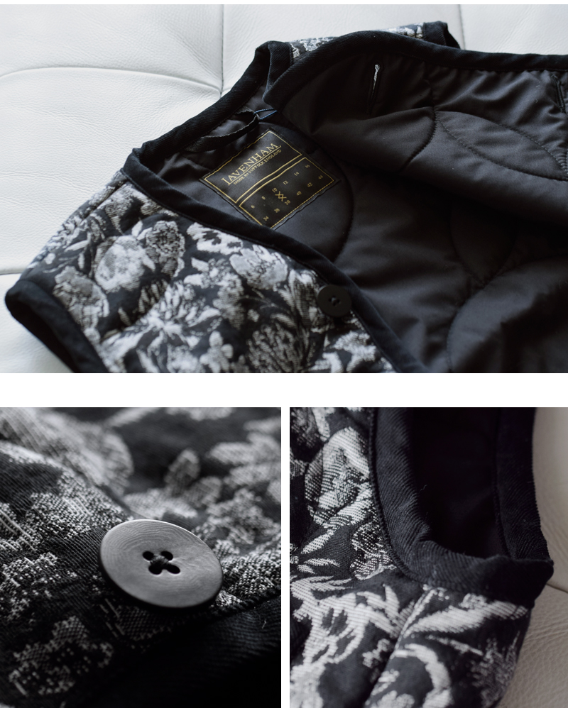 LAVENHAM(ラベンハム)ジャカード クロップド ソーンハム ジャケット BLACK EDITION JACQUARD CROPPED THORNHAM WOMENS lv13144