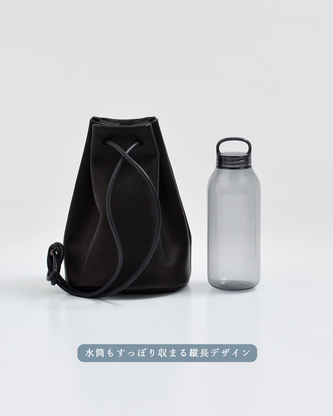 mormyrusレザー 巾着 ハンドバッグ m077