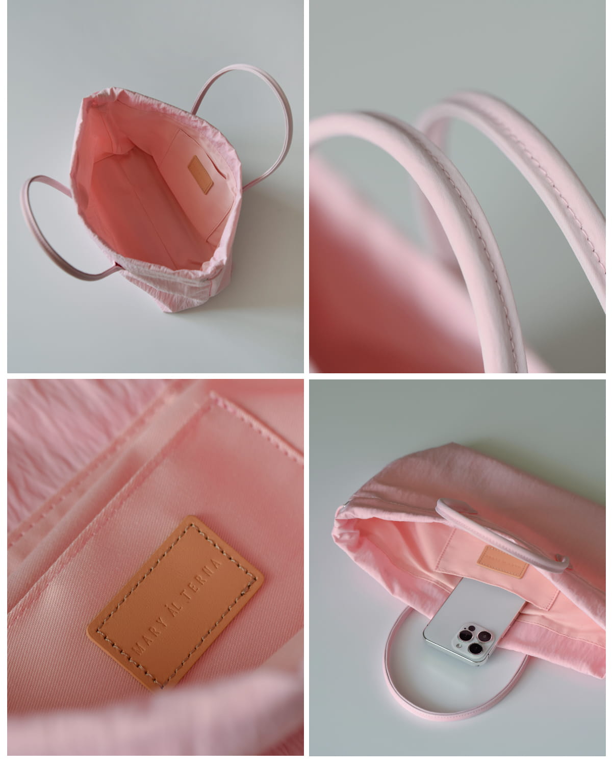 MARY AL TERNAリサイクルナイロン 巾着 2way ハンドバッグ “WRING” ma6123bg-38