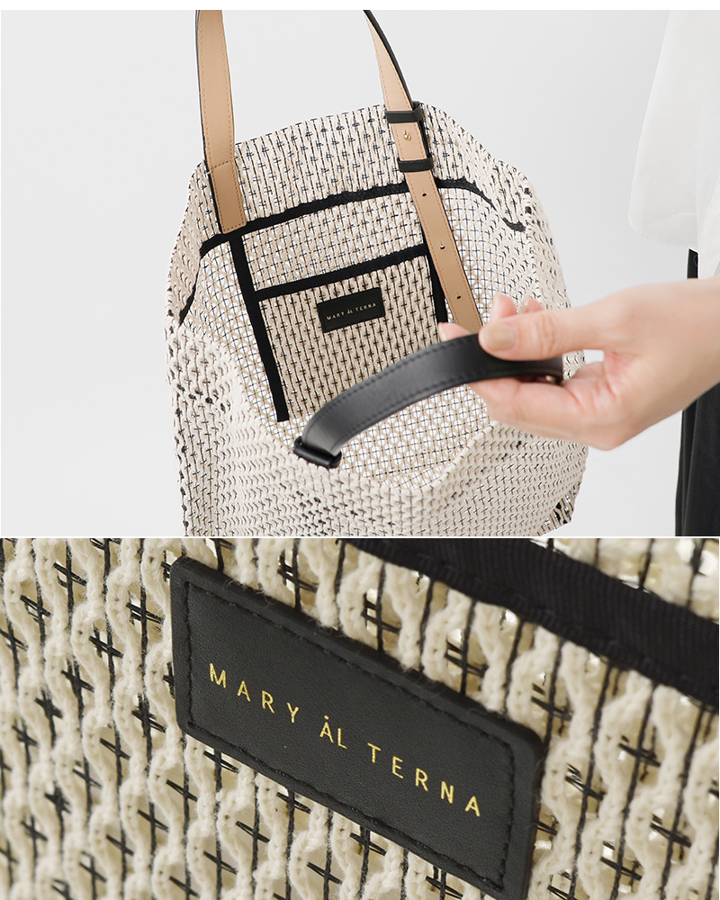 MARY AL TERNA(メアリオルターナ)コットンメッシュトートバッグLGAPma6124bg-18