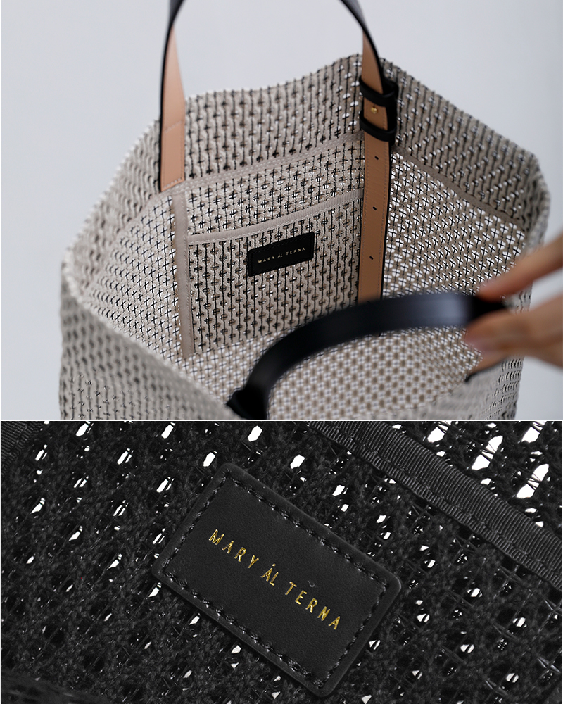 MARY AL TERNA(メアリオルターナ)コットン メッシュ トートバッグ L GAP ma6124bg-18