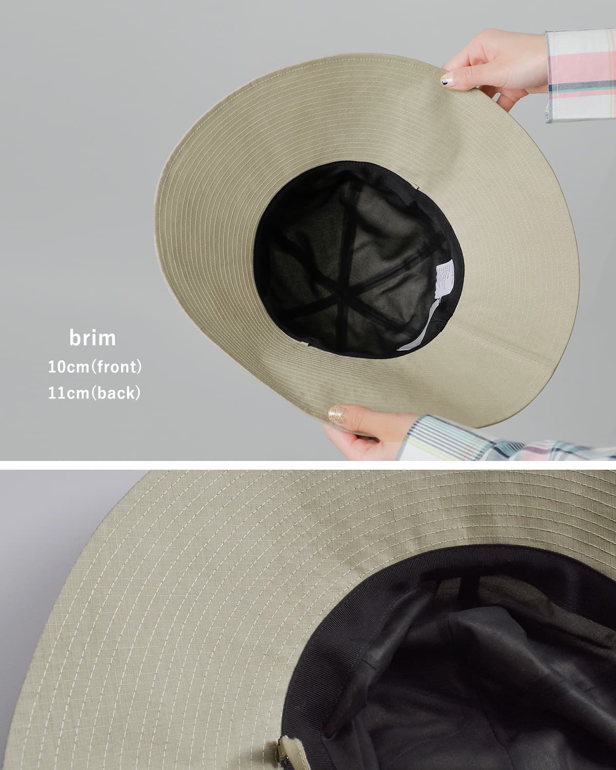 mature ha.オーガニックコットン リップストップ ガーデン ハット “ripstop garden hat” mas26-13