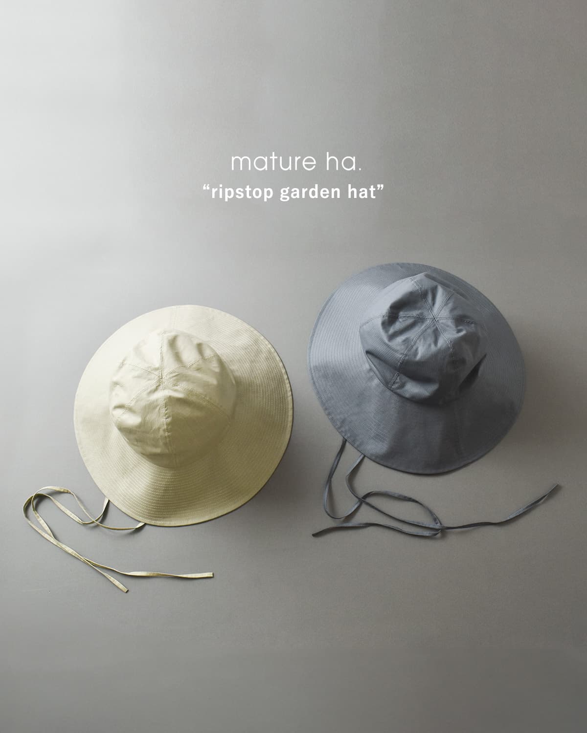 mature ha.オーガニックコットン リップストップ ガーデン ハット “ripstop garden hat” mas26-13