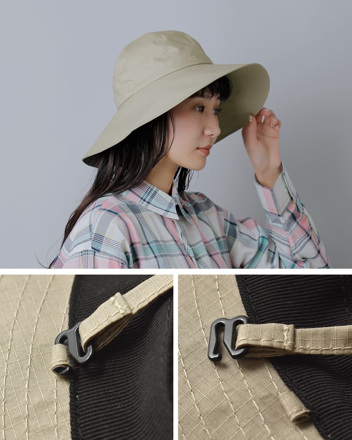 mature ha.オーガニックコットン リップストップ ガーデン ハット “ripstop garden hat” mas26-13
