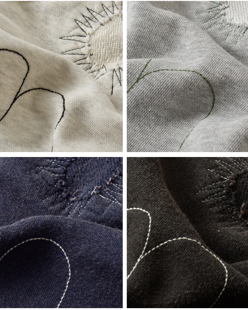 my beautiful landlet(マイ ビューティフル ランドレット)ロゴ刺繍ラグランプルオーバーmbl-wd-tp