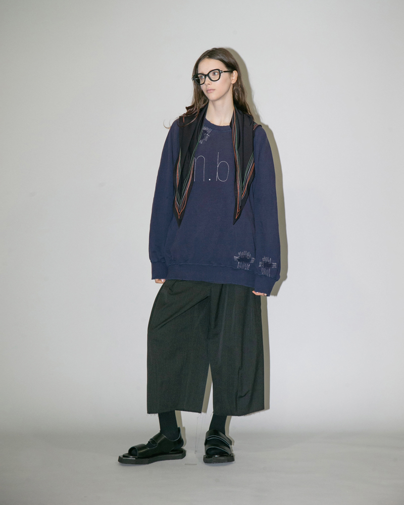 my beautiful landlet(マイ ビューティフル ランドレット)ロゴ刺繍ラグランプルオーバーmbl-wd-tp