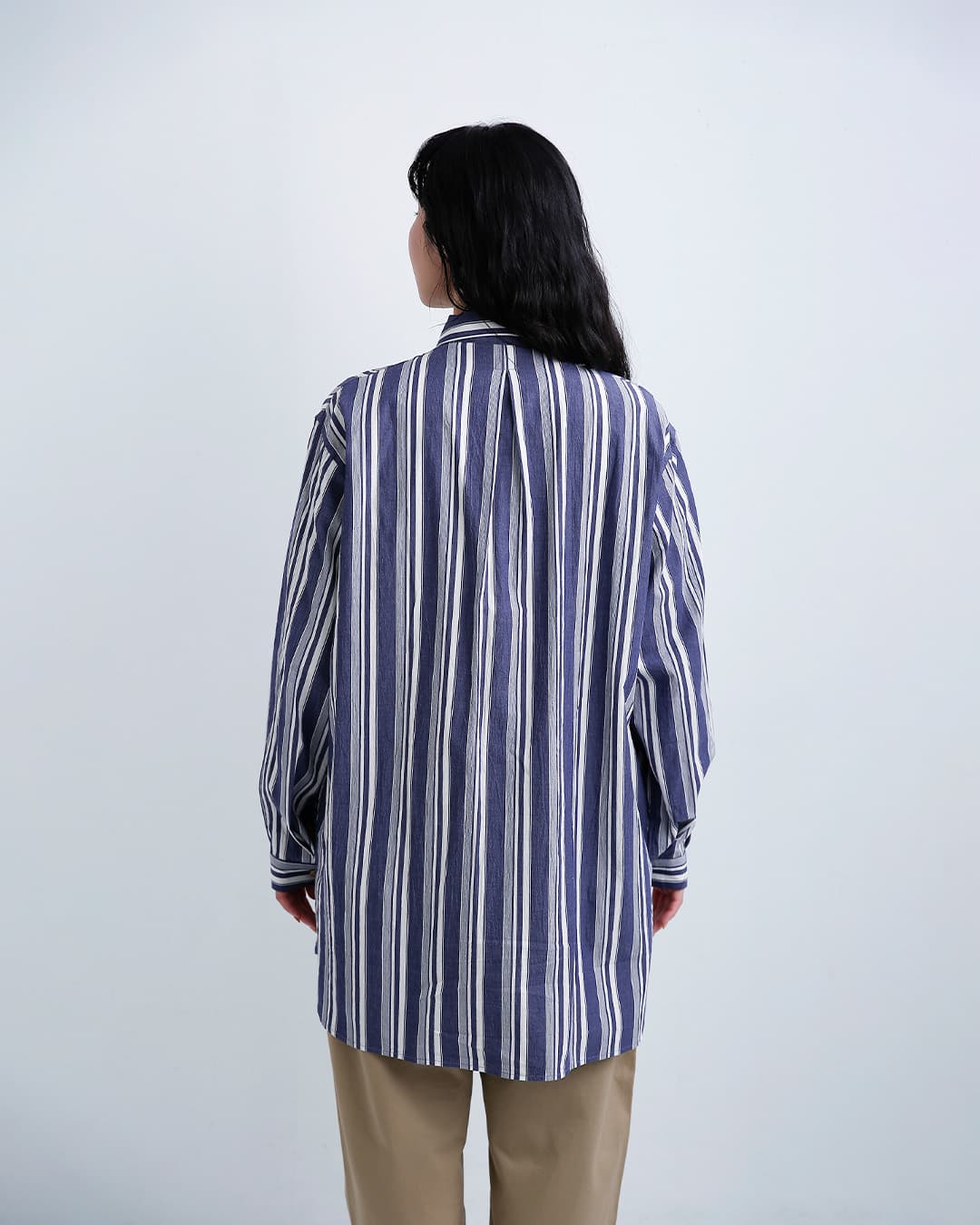 MASTER&Co.コットンストライプ プルオーバーシャツ mc1670