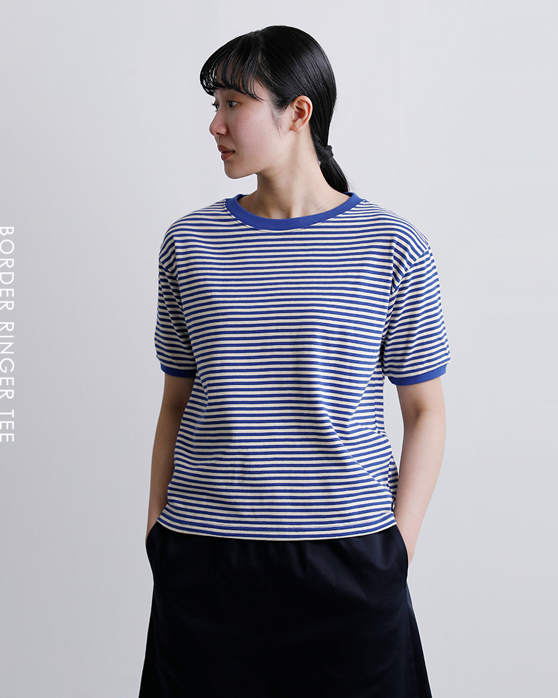 STAR AND STRIPE(スターアンドストライプ)ボーダー リンガー Tシャツ md-028