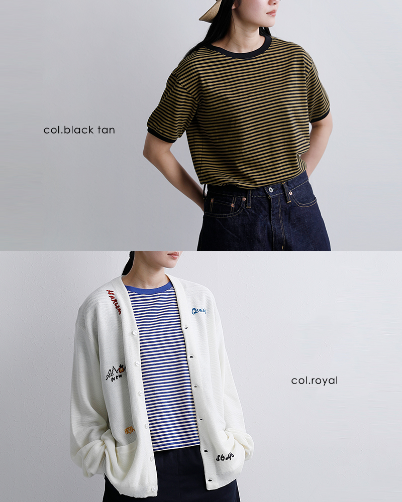 STAR AND STRIPE(スターアンドストライプ)ボーダー リンガー Tシャツ md-028