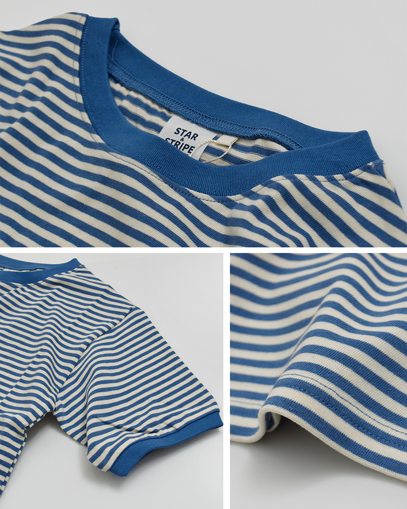 STAR AND STRIPE(スターアンドストライプ)ボーダー リンガー Tシャツ md-028