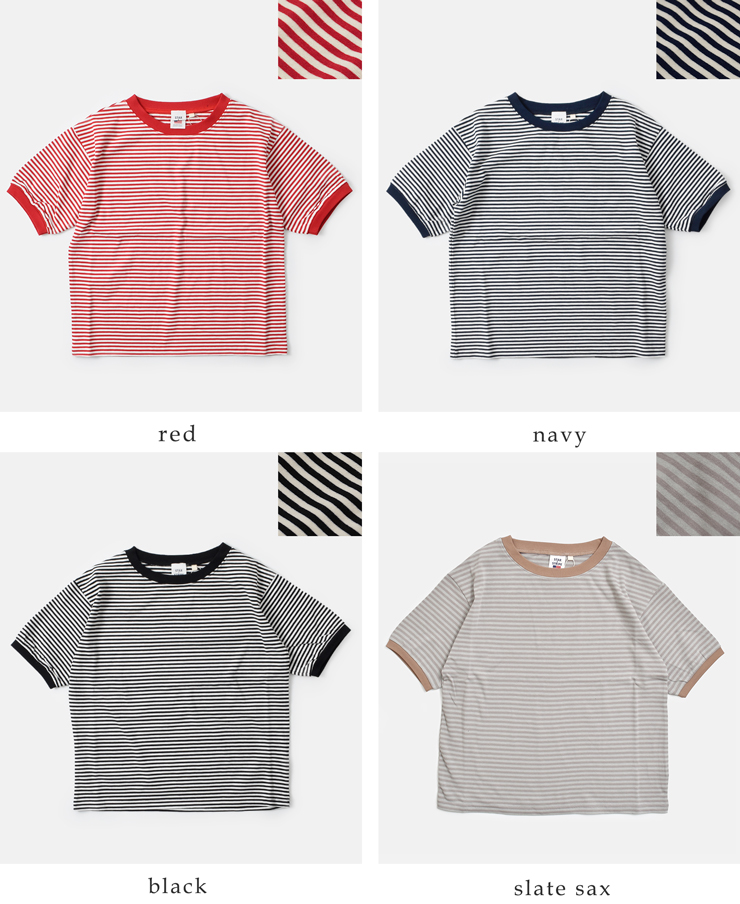 STAR AND STRIPE(スターアンドストライプ)ボーダー リンガー Tシャツ md-028