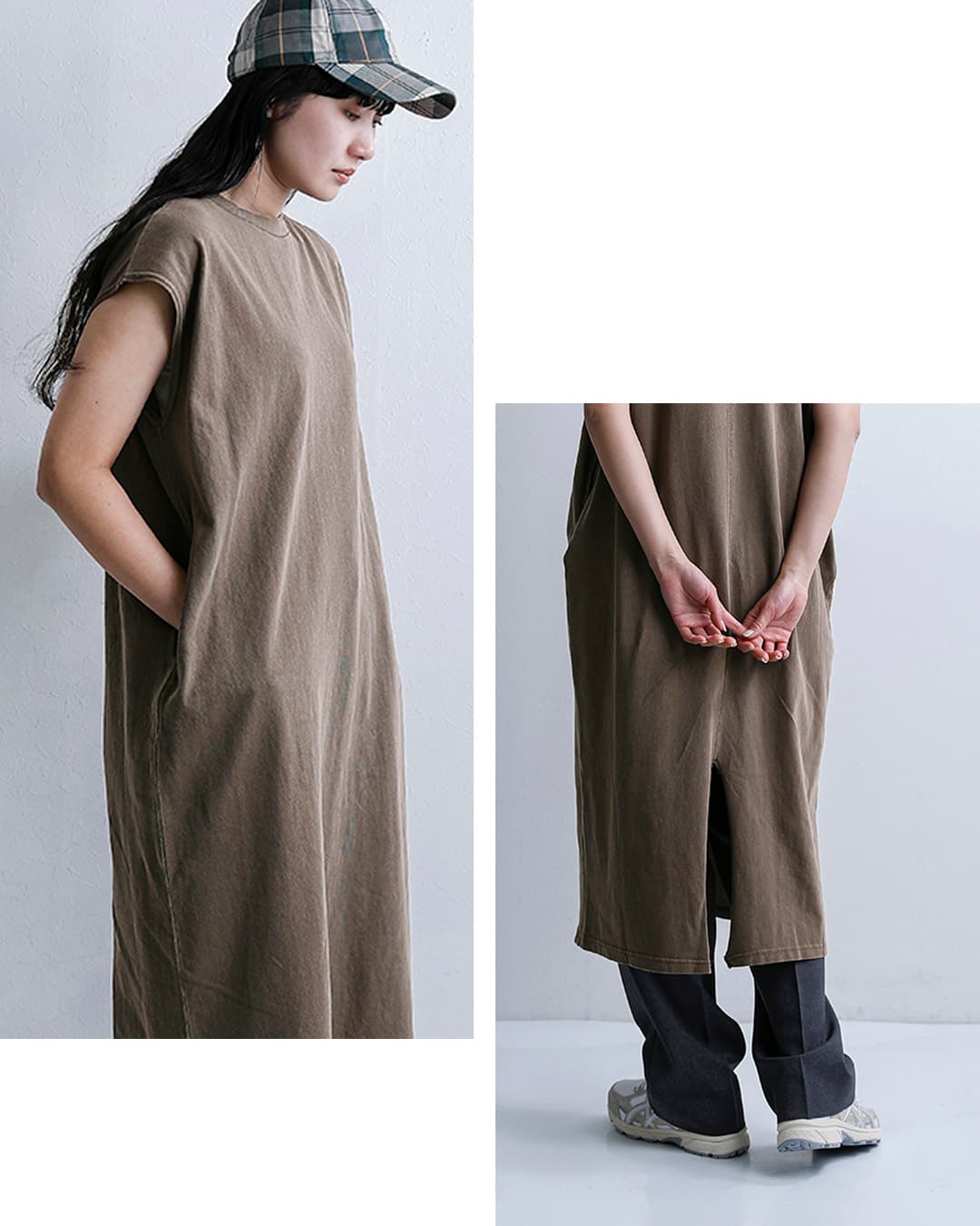 starandstripeコットン フレンチスリーブ ワンピース md-031