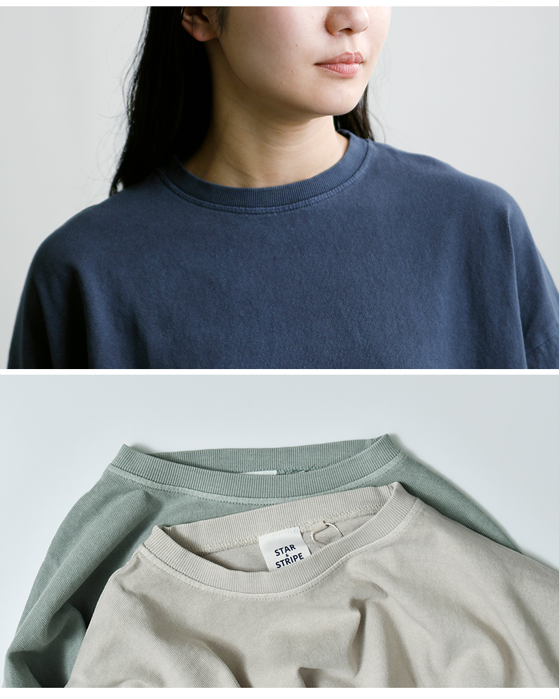 STAR＆STRIPE(スターアンドストライプ)aranciato別注コットンルーズTシャツmd-034