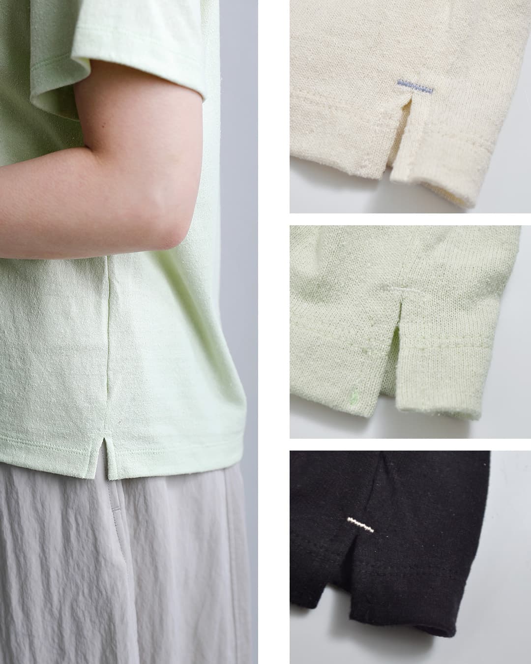 me.ウォッシャブル シルク ベーシック Tシャツ me-25411