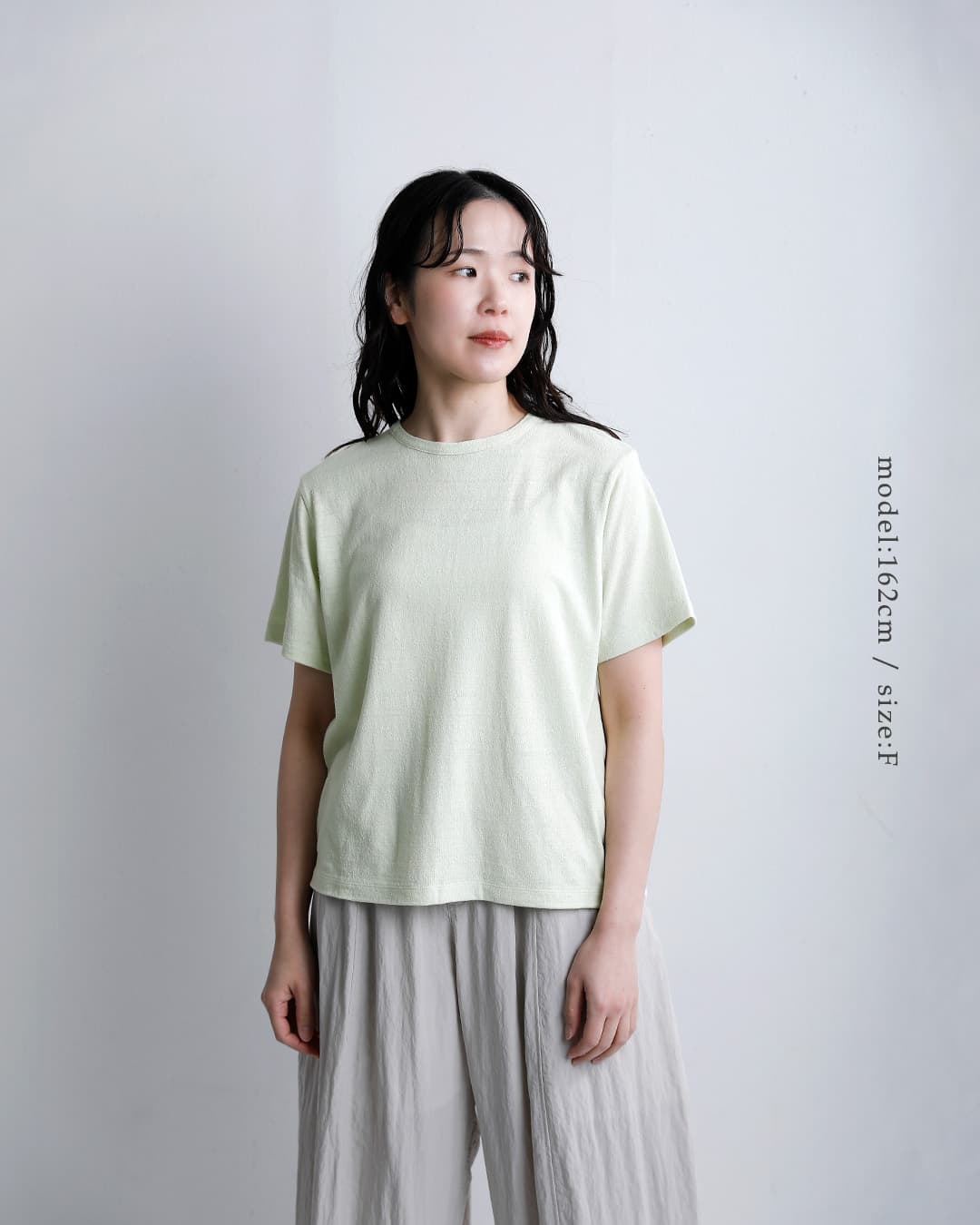 me.ウォッシャブル シルク ベーシック Tシャツ me-25411