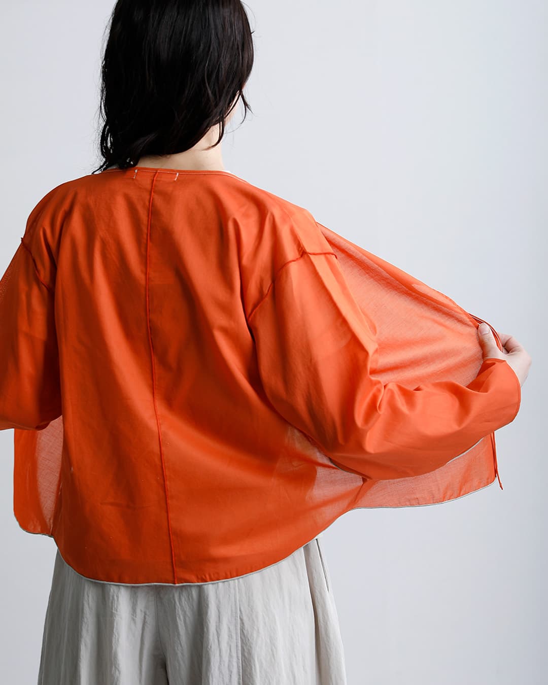 me.ヴェールコットン シアー カーディガン me-26106