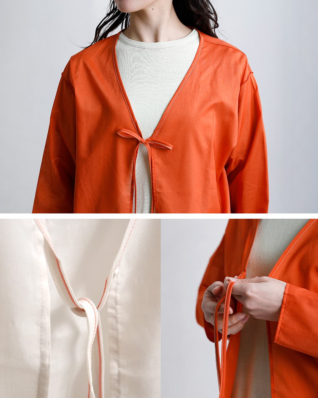 me.ヴェールコットン シアー カーディガン me-26106