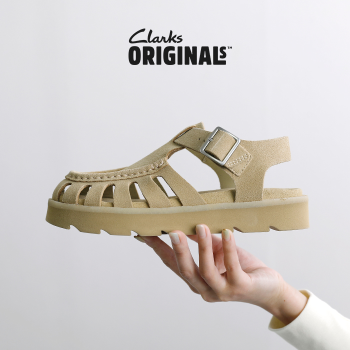 clarks(クラークス)レザー グルカサンダル meare-buckle