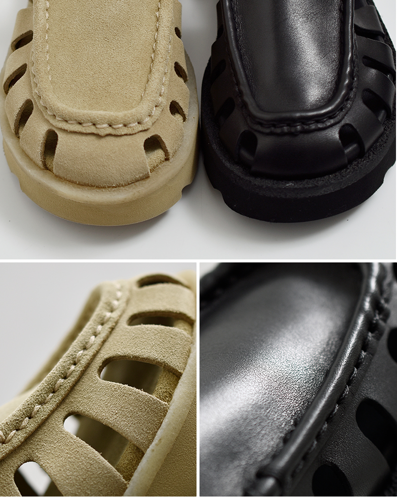 clarks(クラークス)レザー グルカサンダル meare-buckle