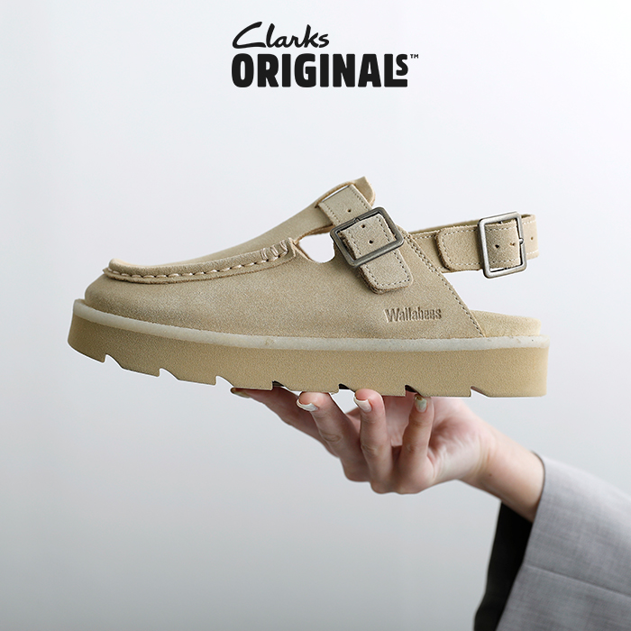 clarks(クラークス)スエード バックベルト サンダル meare-easy
