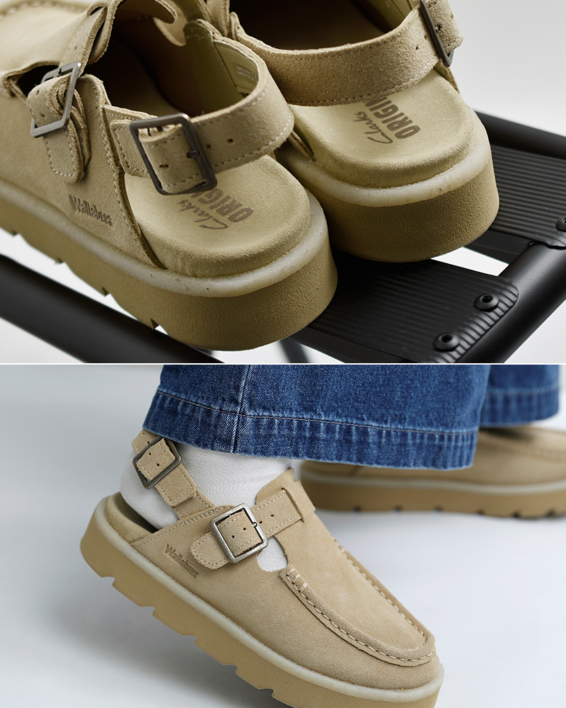 clarks(クラークス)スエード バックベルト サンダル meare-easy
