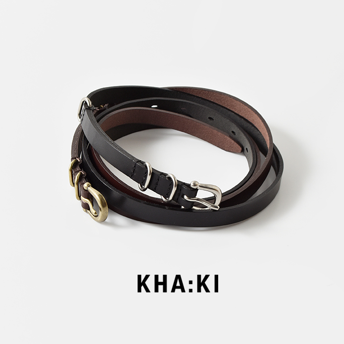 kha:ki(カーキ)カウレザーナローベルト“NARROWNATOBELT”mil26hac3030