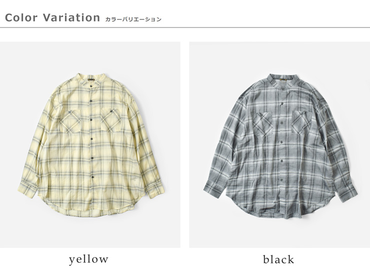 kha:ki(カーキ)シアーオンブレチェックオーバーシャツ“SHEERCHECKOVERSHIRTS”mil26hbl3157