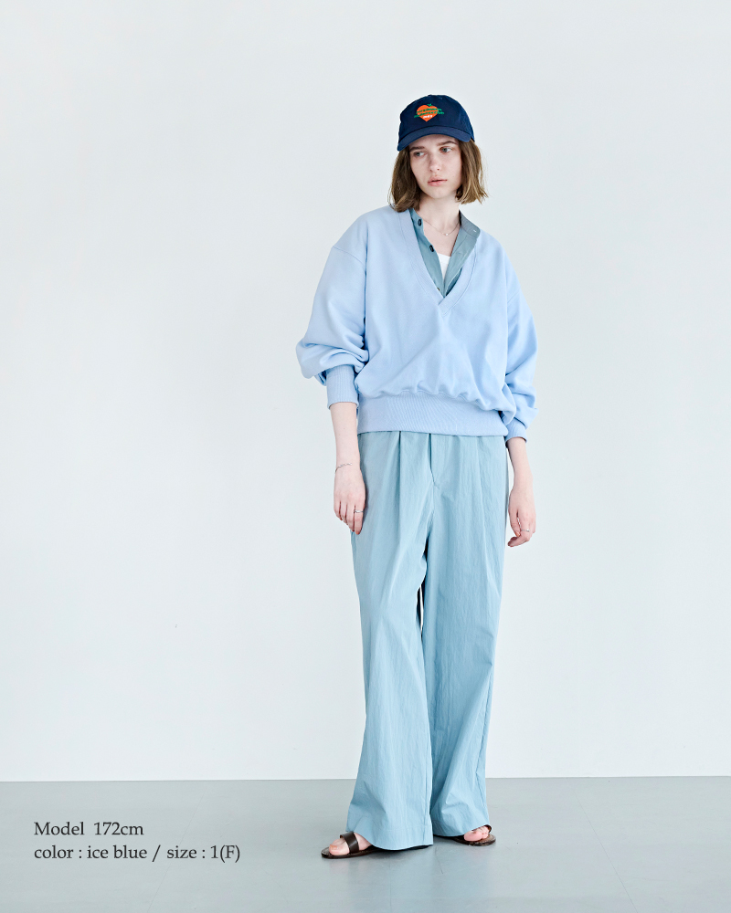 kha:ki(カーキ)ハイゲージフレンチテリーVネックスウェットシャツ“V/NSWEATSHIRTS”mil26hcs3475