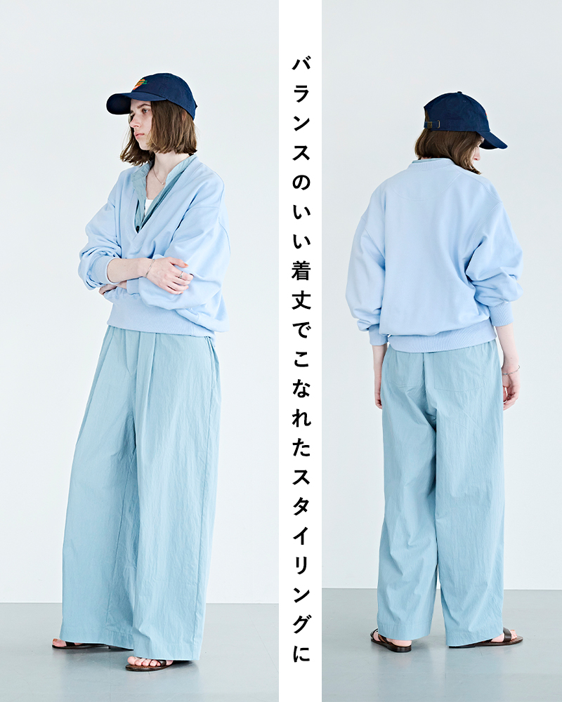 kha:ki(カーキ)ハイゲージフレンチテリーVネックスウェットシャツ“V/NSWEATSHIRTS”mil26hcs3475