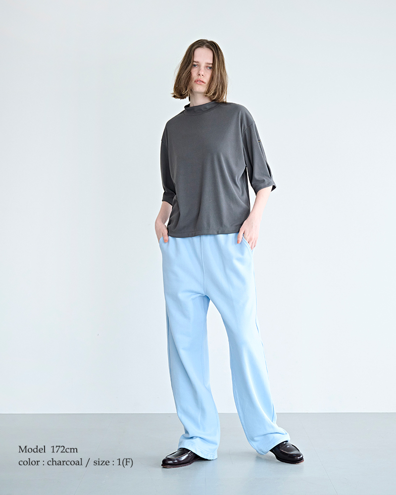 kha:ki(カーキ)吸水速乾UVカットソフトモックネックハーフスリーブカットソー“SOFTMOCKNECKTOP”mil26hcs3480