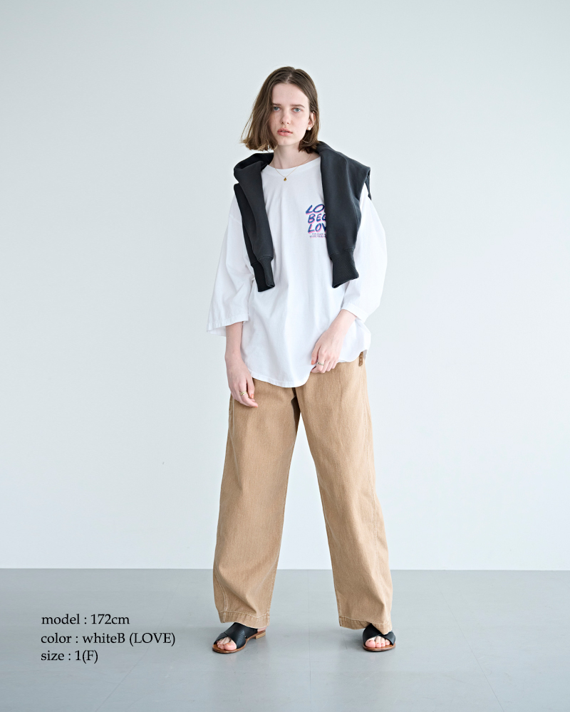 kha:ki(カーキ)コットンジャージー7分袖グラフィックプリントTシャツ“7thTEE”mil26hcs3487-8