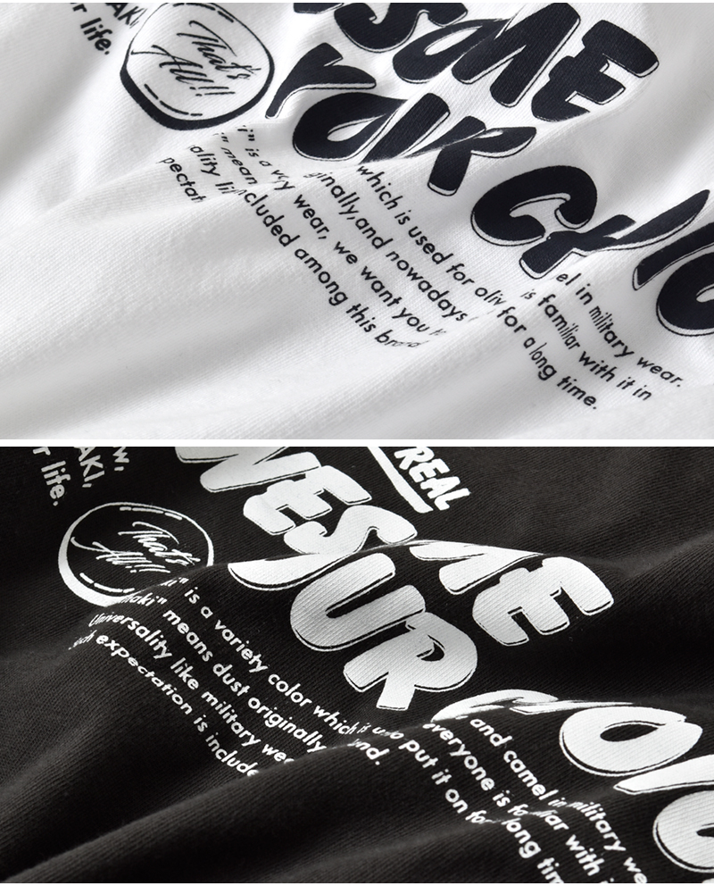 kha:ki(カーキ)コットンジャージー7分袖グラフィックプリントTシャツ“7thTEE”mil26hcs3487-8