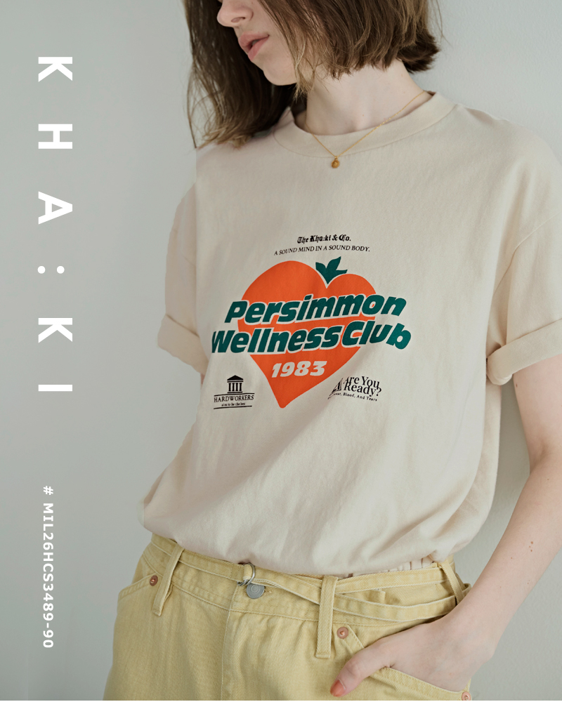 kha:ki(カーキ)コットンジャージーボックスシルエットTシャツ“BOXTEE”mil26hcs3489-90