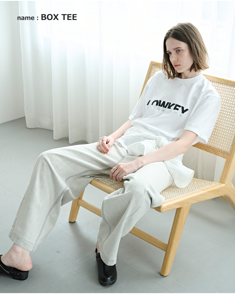 kha:ki(カーキ)コットンジャージーボックスシルエットTシャツ“BOXTEE”mil26hcs3489-90