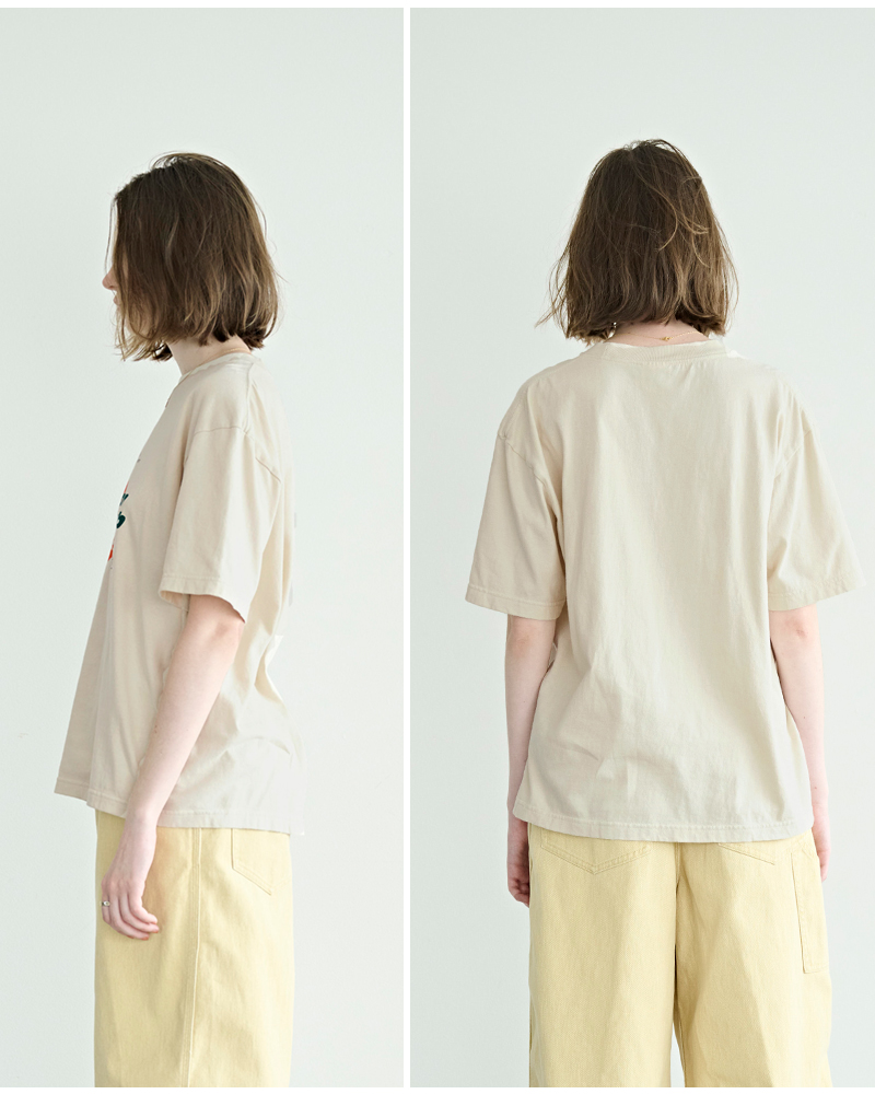 kha:ki(カーキ)コットンジャージーボックスシルエットTシャツ“BOXTEE”mil26hcs3489-90