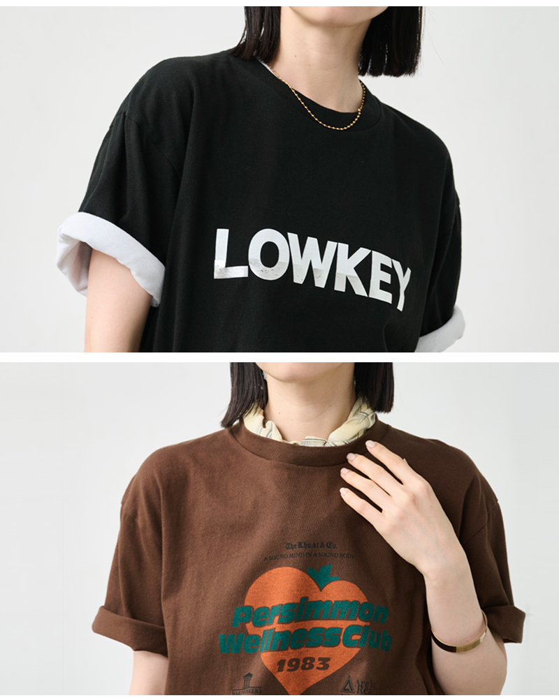 kha:ki(カーキ)コットンジャージーボックスシルエットTシャツ“BOXTEE”mil26hcs3489-90