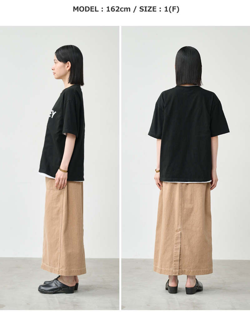 kha:ki(カーキ)コットンジャージーボックスシルエットTシャツ“BOXTEE”mil26hcs3489-90