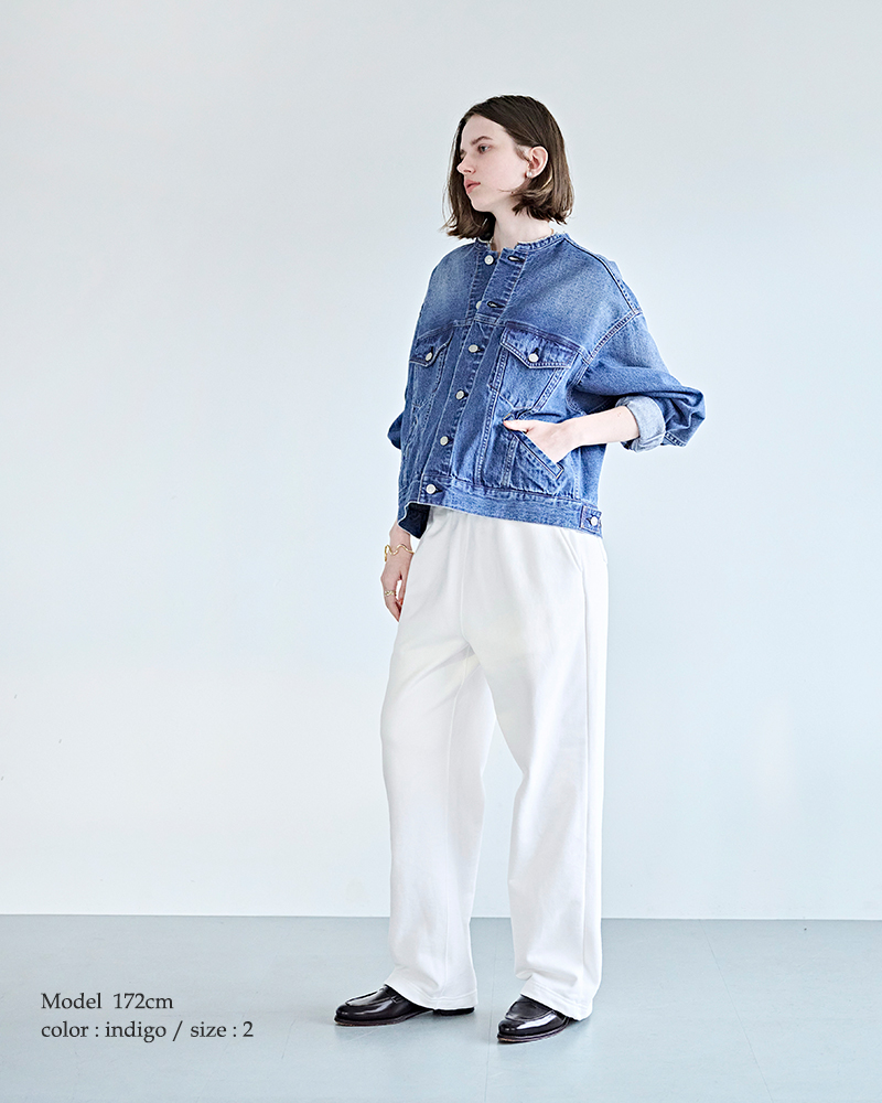 kha:ki(カーキ)カットオフカラーデニムジャケット“CUTOFFCOLLARDENIMJKT”mil26hjk3245