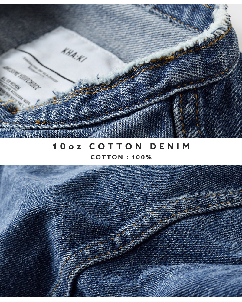 kha:ki(カーキ)カットオフカラーデニムジャケット“CUTOFFCOLLARDENIMJKT”mil26hjk3245