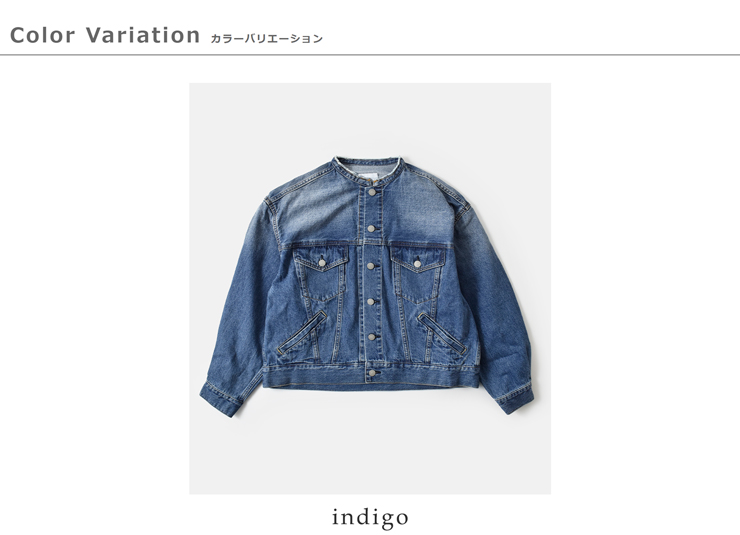 kha:ki(カーキ)カットオフカラーデニムジャケット“CUTOFFCOLLARDENIMJKT”mil26hjk3245