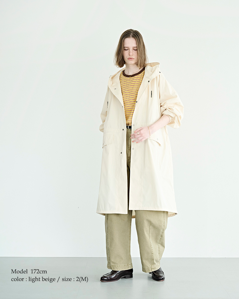 kha:ki(カーキ)ライトリップストップフーデッドコート“LIGHTRIPHOODEDCOAT”mil26hjk3246