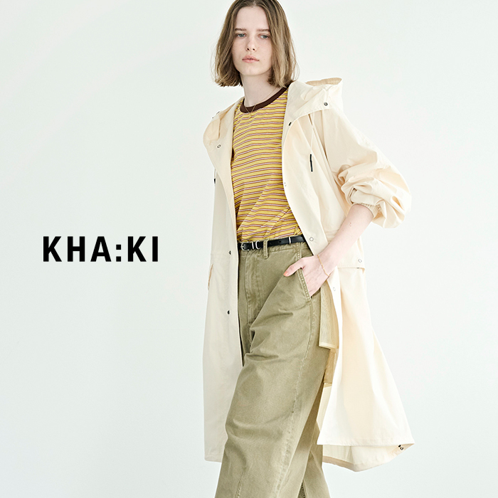 kha:ki(カーキ)ライトリップストップフーデッドコート“LIGHTRIPHOODEDCOAT”mil26hjk3246