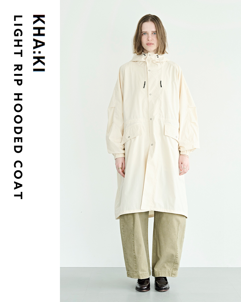 kha:ki(カーキ)ライトリップストップフーデッドコート“LIGHTRIPHOODEDCOAT”mil26hjk3246